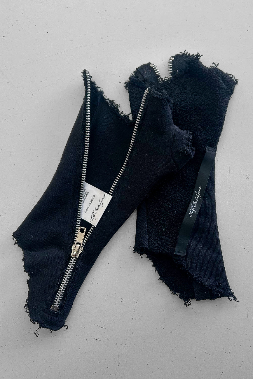 FRENCH TERRY ZIP UP ARM WARMERS